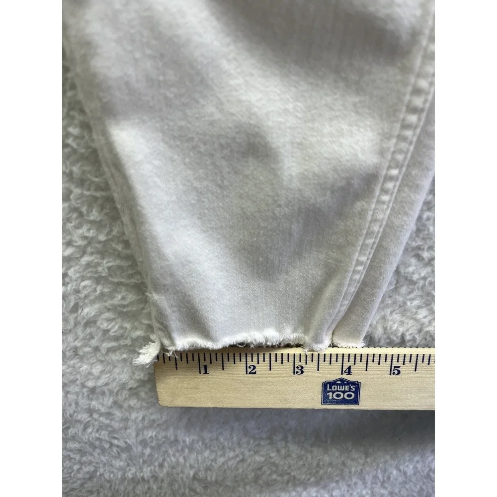 AllSaints Jeans Womens 28 White Grace Slashed Skinny Stretch Pants Pockets Chore